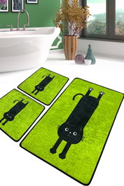 Mijölnir Juego de alfombrillas de baño Comfort Multicolor de 3 piezas